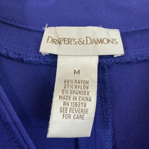 Drapers And Damons Zippered Front Blouse Sz M - Picture 3 of 3